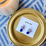 14kgf Birth Stone ラピスラズリ&タンザナイト ピアス