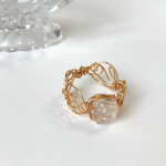 ※専用ページ[name：ゆ 様] ツル草の雨氷 ring 。[d] ワイヤーアクセサリー ( アール・ヌーヴォーseries)
