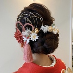 つまみ細工　髪飾り　【綾】＋小物セット　成人式　卒業式　結婚式