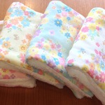 ◼︎237 今治タオル&ダブルガーゼ ミニハンカチ4P 花うさぎ