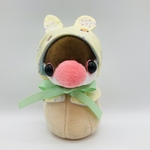 【受注製作only】紫陽花 と 文鳥の ケープ * クリーム色 * 文鳥 きせかえ ぬいぐるみ 用* ぬい服 薄黄色 あじさい 20220701