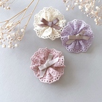 ＊Racy flower＊ コットンレースフラワー ヘアクリップ