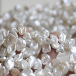 淡水パール  ケシパール  花びら  クレオ穴  7〜8mm