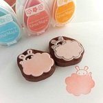 消しゴムはんこ  うさぎひょっこりのお名前はんこ　
