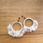【軽い✩︎⡱】刺繍糸とレースのフープイヤリング