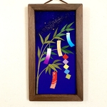押し絵　木製額入り「七夕飾り」