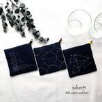 ○△□刺し子のコースター　３枚セット☘️