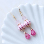 巻き玉＊フラワー✧ピンク✧ピアス/イヤリング♡