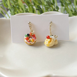 【6月販売】さくらんぼのリースタルトとパンケーキのピアス・イヤリング