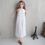 【ブライス ワンピース】chiyo0414様オーダー品※白のガーゼのキャミワンピ※ブライスアウトフィット