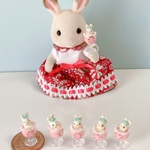 うさぎの大人のほろ苦いカクテル　　ミニチュアハンドメイド　シルバニア　ドール