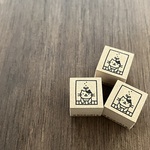 【大】小窓から双葉ネコ  はんこ