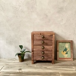 アクセサリー収納 小物入れ 木製  5段 引き出し　ジュエリーボックス  アクセサリーケース　レターケース　ブラウン