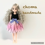 《SALE》　リカちゃん　服　ワンピース　蝶の羽模様