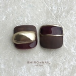👣再販☆ Cassis and Gold 【普通郵便送料無料】（カシスブラウン・ブラウンフットネイル・夏フットネイル・秋フットネイル・ペディチップ・フットネイル）