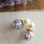ネオンフレークガラスドーム♡ピアス