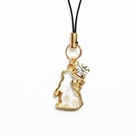 Rキーホルダー:フラワー×ウサギ