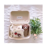 🍓3点セット🍓出産祝い☆Nicona orginal gift☆スタイ☆くまさんアイスラトル☆ヘアクリップ２個セット☆お誕生日プレゼント☆新生児☆好きな物選べます☆ヘアクリップ滑り止め付き🍓ベビー