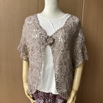 「gachagongon様オーダー」オーガニックリネンの総モチーフゆったりボレロ