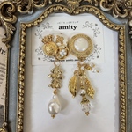 《2way》ヴィンテージボタンピアス・イヤリング