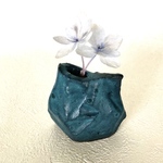 小さな　花瓶　〈一輪挿し〉青