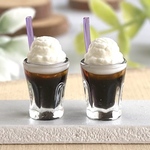 231 ＊コーヒーフロート　２個セット＊　ミニチュア　ドリンク　カフェ　喫茶店　シルバニア　ドールハウス　ねんどろいど