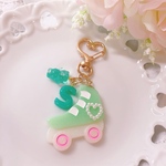 ローラースケートキーホルダー♡ハート・緑
