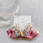 NEW◆一点もの◆clear flower volume インド刺繍ピアス/イヤリング◆