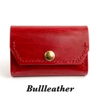 イタリアンレーザーの高級感あふれミニマルウォレット！ルガトショルダーの人気の赤 