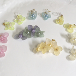 可憐なお花 イヤーカフ あじさいパステル