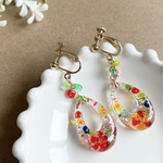Pop Beads Flowerイヤリング/ピアス/ノンホールピアス