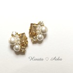 ＊ゴールデンシャドー＊ スクエア レディピアス/イヤリング
