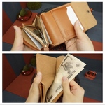 ✨新作✨ ☆折らずにお札が入る ☆ふっくら☆全12色☆小さな財布☆折り財布☆キャメル☆レザー☆本革☆コインケース☆カードケース☆セミオーダー☆長財布☆メンズ☆レディース☆コンパクト☆小さい☆サコッシュ