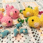 ちっちゃなお魚さんのパパとママ♡イエロー♡ピンク【受注制作】