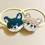 【1つ400円】茶柴　黒柴　ヘアゴム 