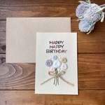 紙刺繍【Happy Birthday】バースデーカード