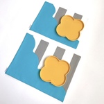 【 ランチョンマット 】 ストライプ × スカラップ・ブルー  ▲▼ 25cm×35cm & 30cm×40cm ▲▼ 入園入学グッズ
