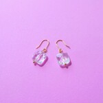 【再販】水晶 キラキラ 天然石 シンプル ピアス(イヤリング)