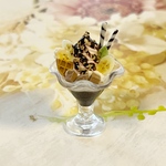 【受注生産】チョコレートパフェ（花形パフェグラス）