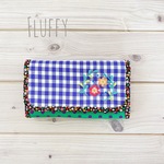 check & flower 13　長財布