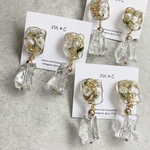 ice cube・clear イヤリング