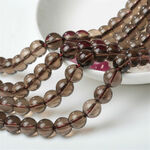 ★半連売り★ 丸珠 スモーキークォーツ [Smoky Quartz] 茶色 約8mm