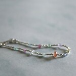 カレンシルバーとパステルカラーの天然石ブレスレット（Silver925）