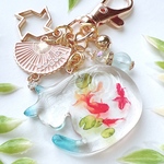 金魚猫のキーホルダー(丸まり)