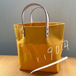 パラフィン帆布トートバック　革持ち手　ya 　持ち手白では、ありません