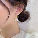 【S925ピアス】1ペア　オーロラパールピアス　パール付きキャッチ　S925ポスト　ゴールド