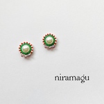 ビーズ刺繍ピアス