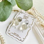 ♡ぷるるんまんまるピアス　クリア♡
