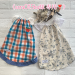 《  sora0115bu様 専用❣️》小型犬用 犬服💗スモックワンピース & チュニックワンピース 2点セット (サイズオーダー)