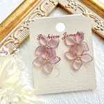 ハンドメイド　レジン　ピアス　紫陽花モチーフ